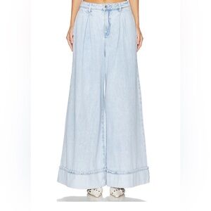 Light Blue Wide-Leg Women Jeans